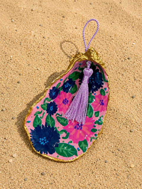 Hand-Painted Oyster Shell Ornament