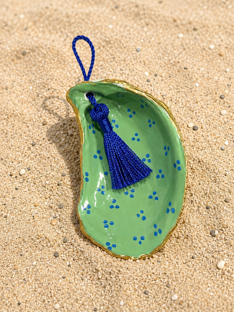 Hand-Painted Oyster Shell Ornament
