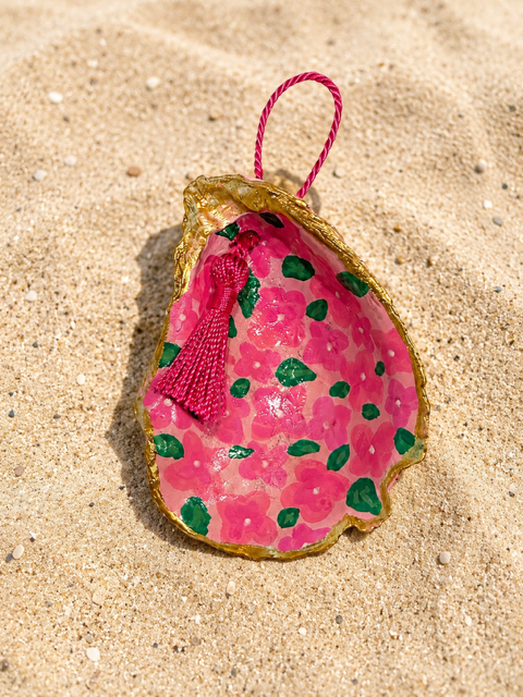 Hand-Painted Oyster Shell Ornament