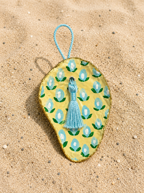 Hand-Painted Oyster Shell Ornament